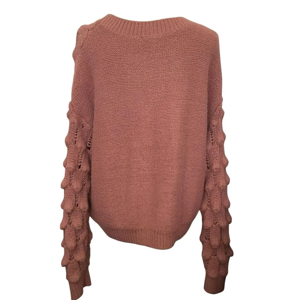 Kye Mi Mauve Pullover Open Knit Boho Sweater Hipp… - image 2